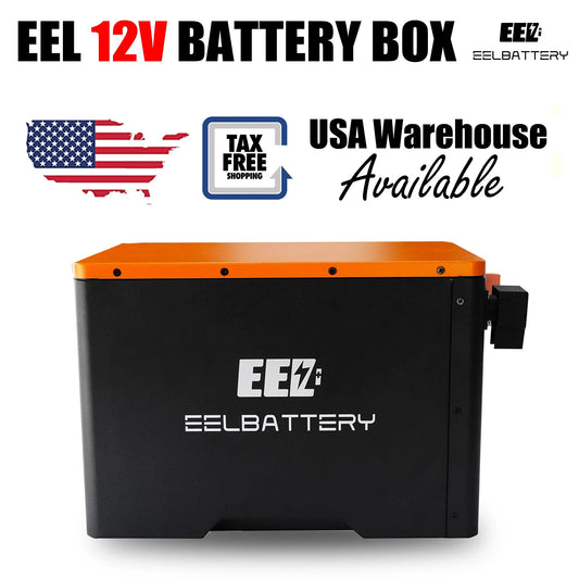 12V DIY Kit LiFePO4 Battery Box with JK 200A Active Balance BMS, 250A Fuse for Solar Power USA Stock EEL BATTERY