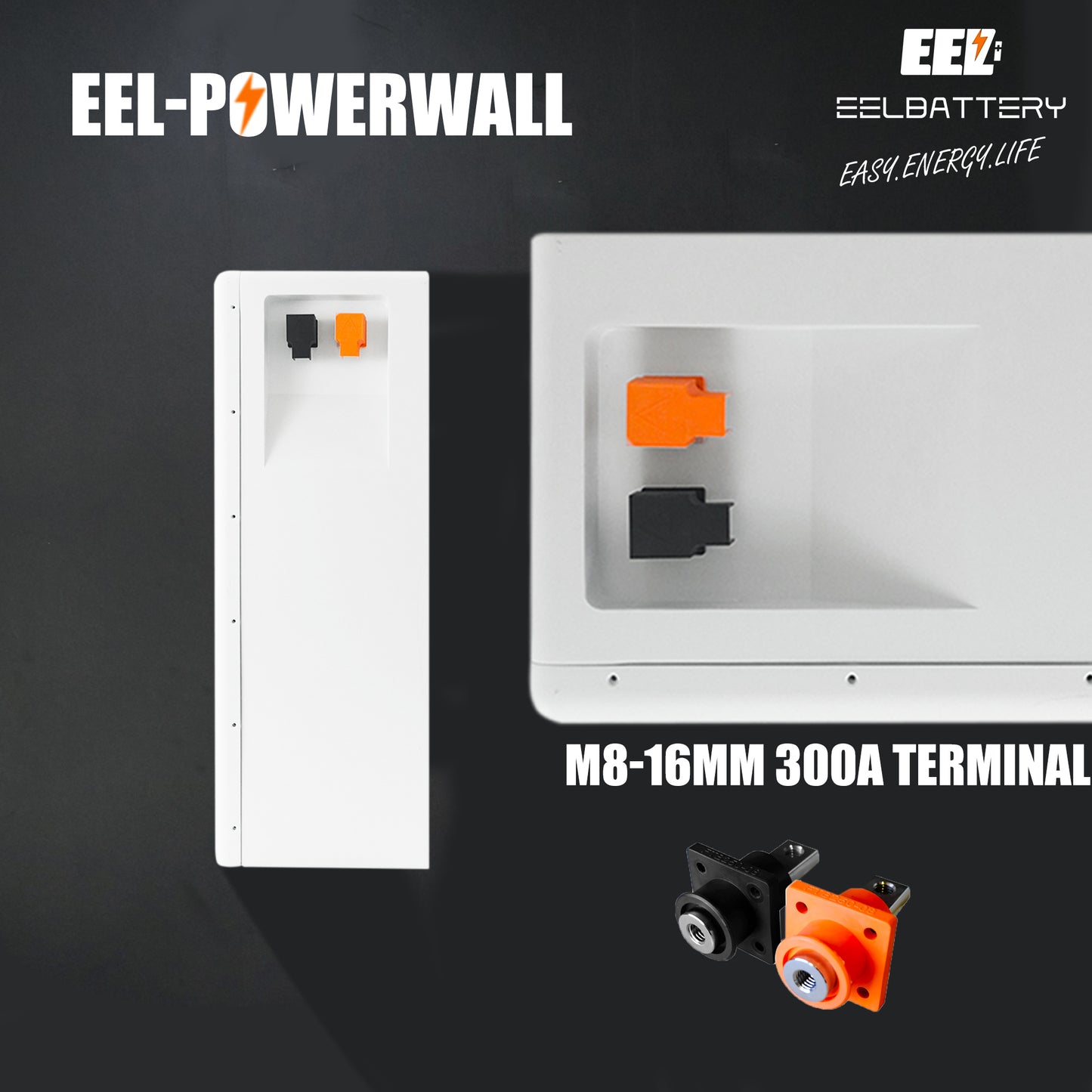 48V 16Kwh EEL Power Wall LiFePO4 Battery Pack Wall-mounted for Home Power Solar Energy Storage System EEL BATTERY