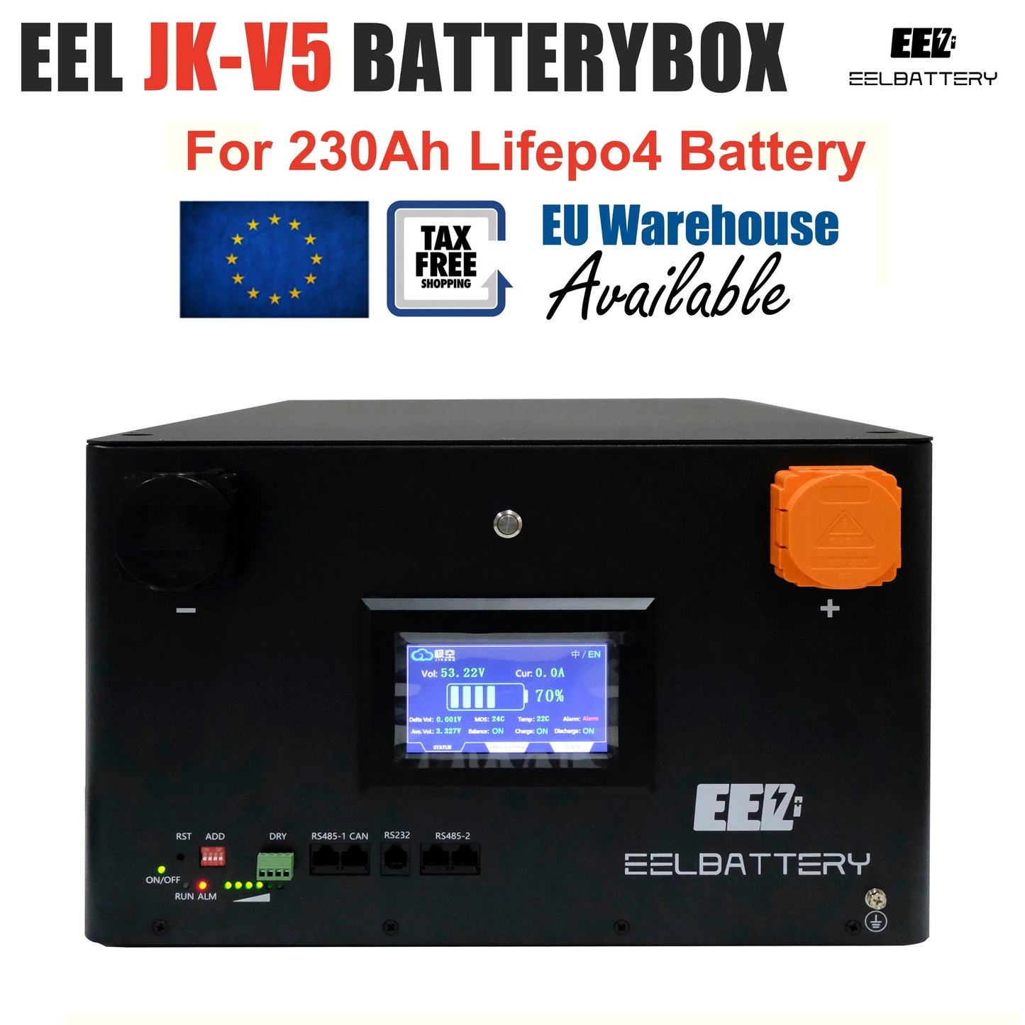 EEL 48V 16S 230Ah Server Rack Battery V5-JK Box DIY Stackable Kits with JK BMS Box Energy Storage EU Stock EEL BATTERY