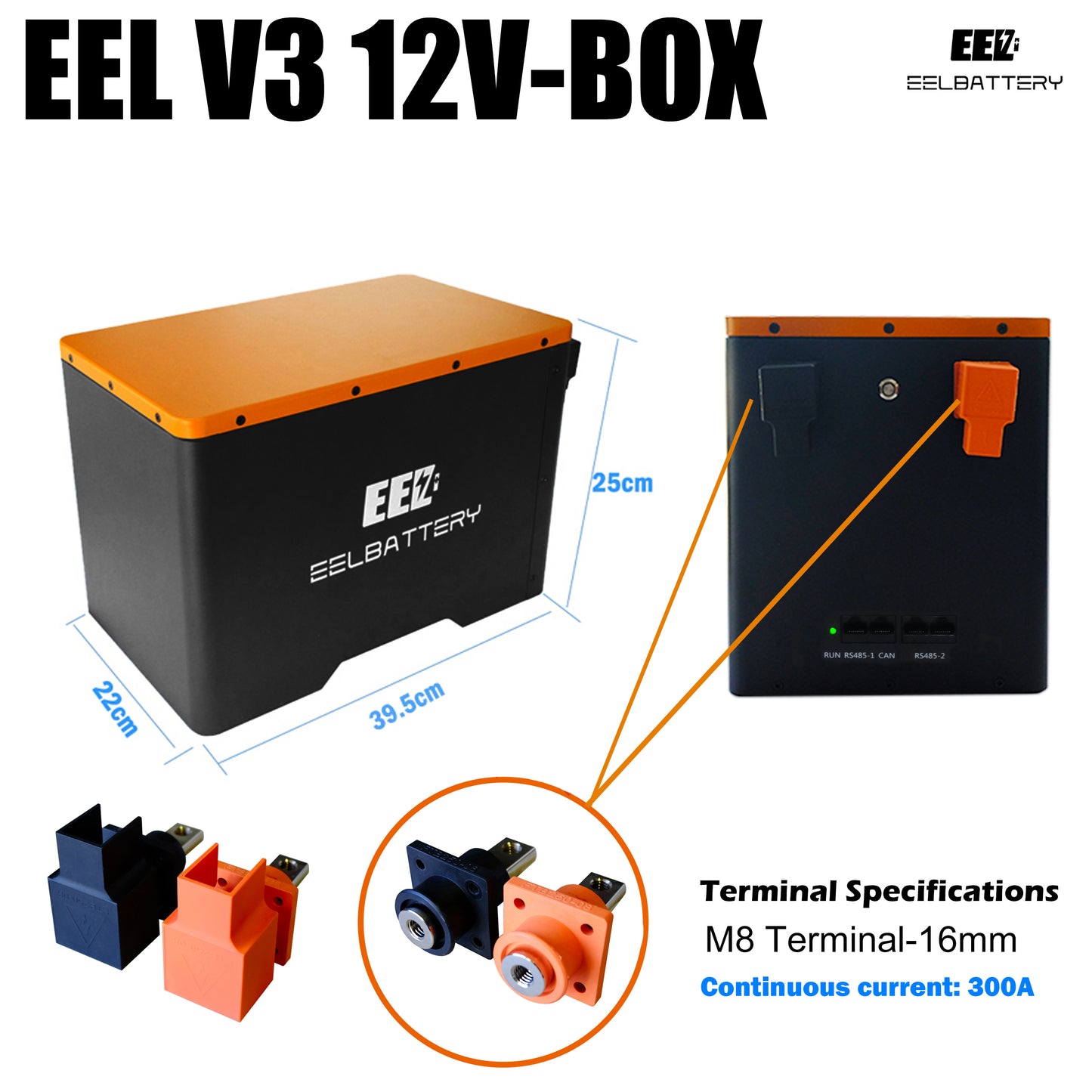 12V DIY Kit LiFePO4 Battery Box with JK 200A Active Balance BMS,250A Fuse for Solar Power USA Stock