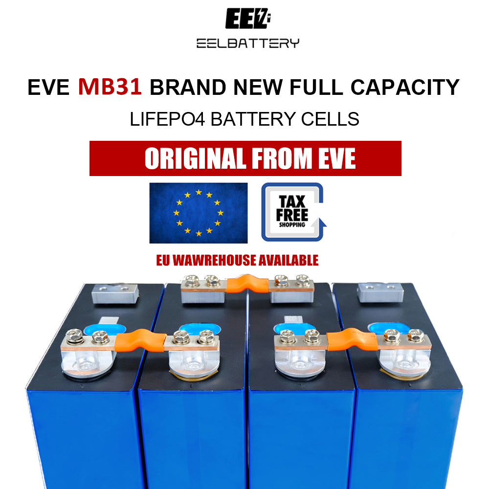 4PCS 3.2V 330ah EVE314 MB31 HSEV Lifepo4 Battery Cells MB31 Double Hole Threads Rechargeable EU Stock EVE