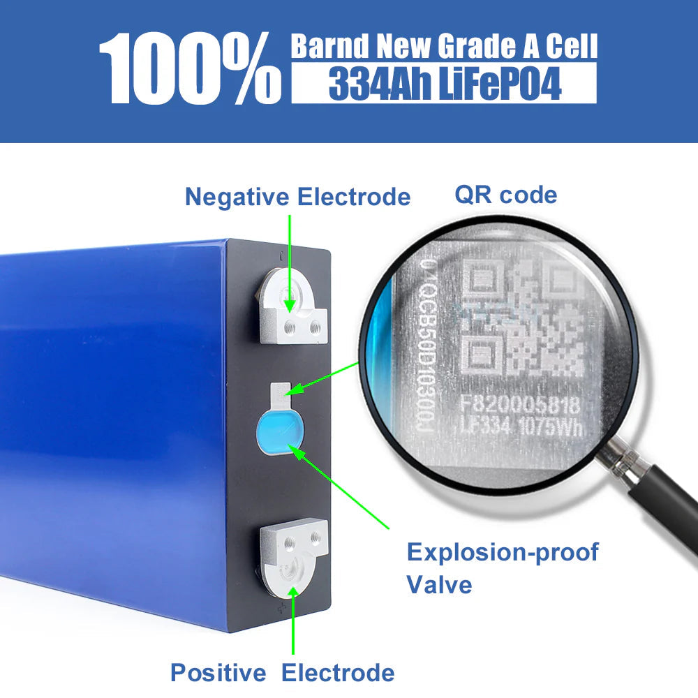 4PCS 3.2V EVE LF334 HSEV LiFePO4 Battery Cells Full Capacity China Shipping EEL BATTERY