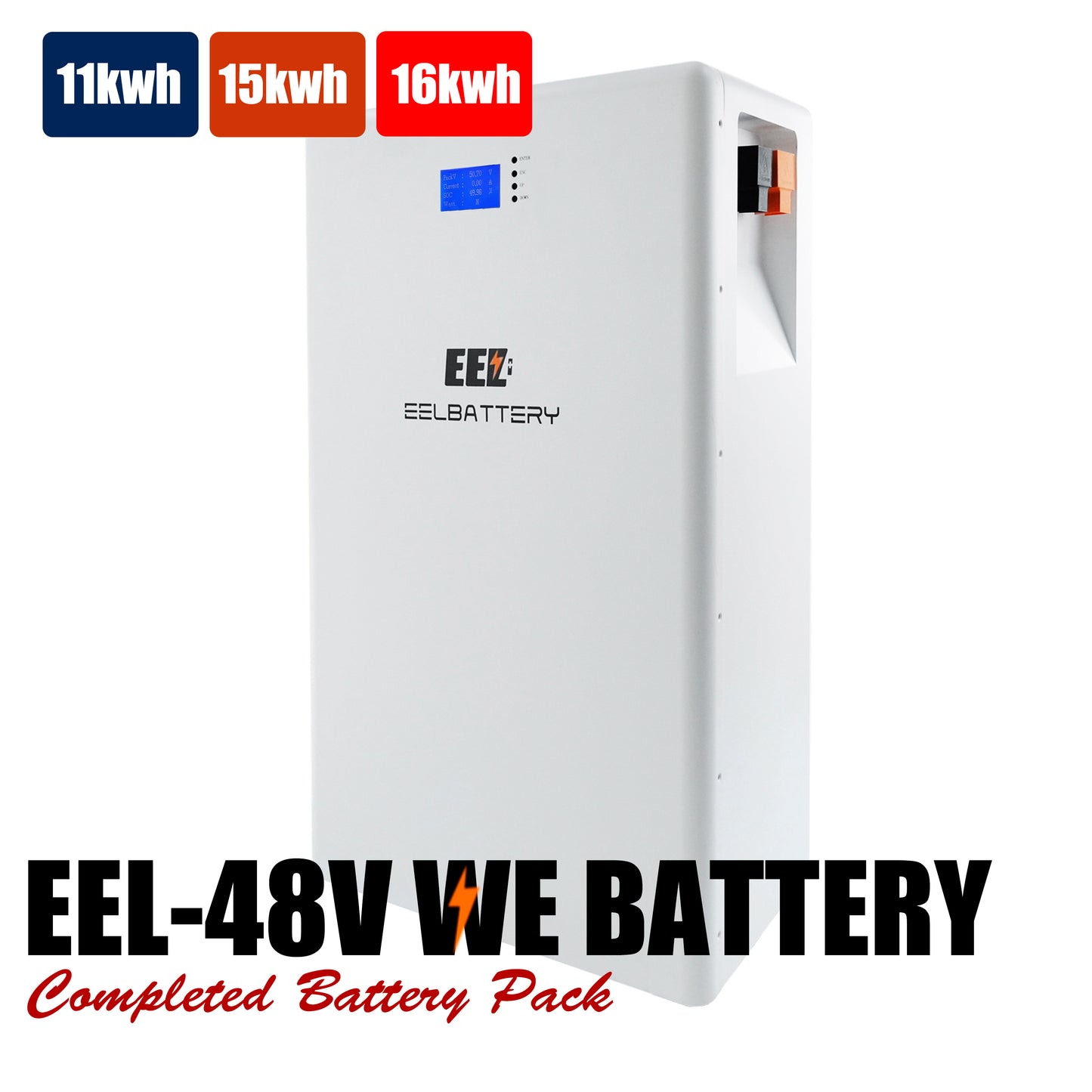 48V 16Kwh EEL Power Wall LiFePO4 Battery Pack Wall-mounted for Home Power Solar Energy Storage System EEL BATTERY