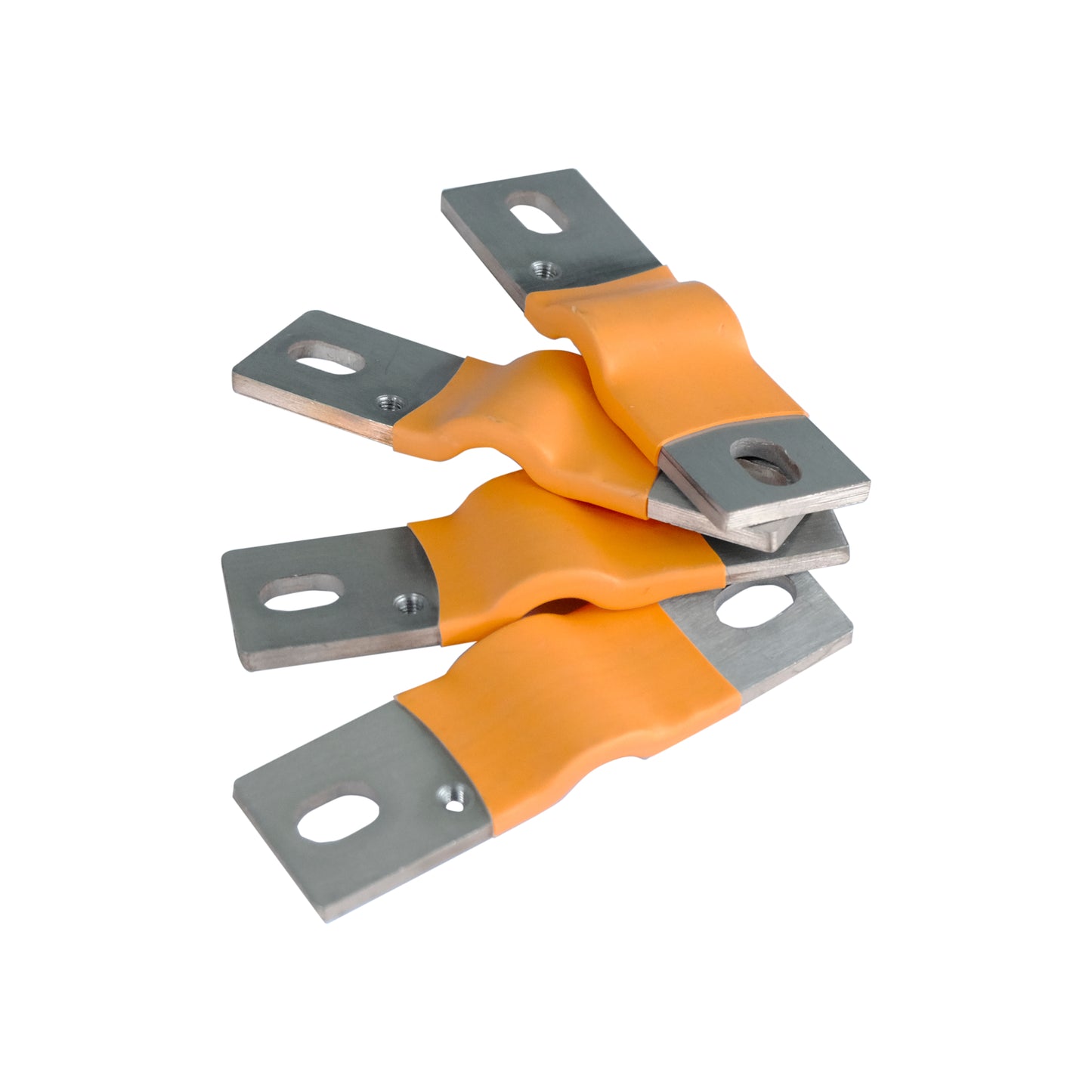 4PCS Flexible Nickel-Plated Copper Bus Bar Terminal Connectors with one M3 hole EEL BATTERY