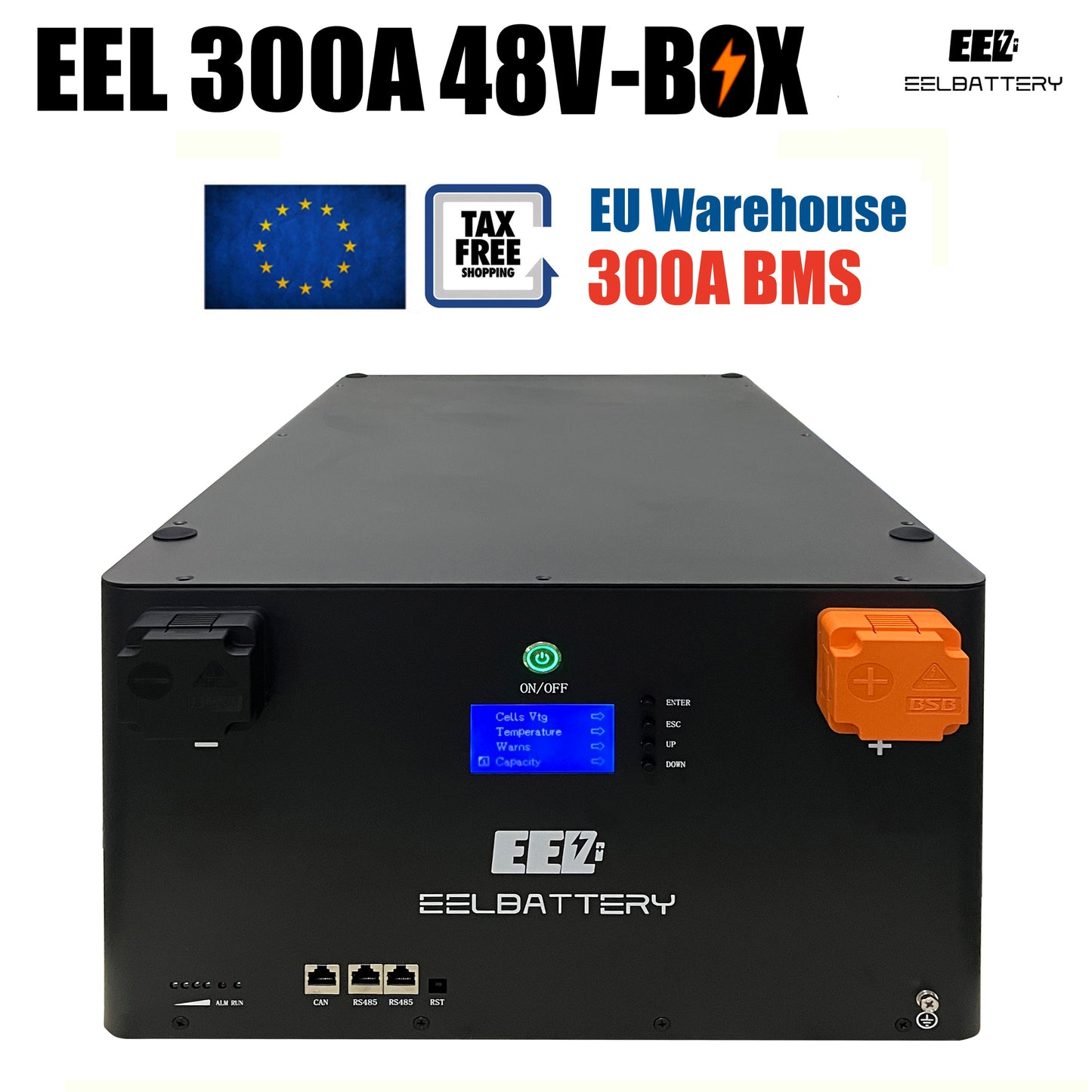 EEL 48V 16S Batterie-DIY-Kit-Box mit 300A Seplos V4.0 Bluetooth BMS zur Energiespeicherung, EU-Versand