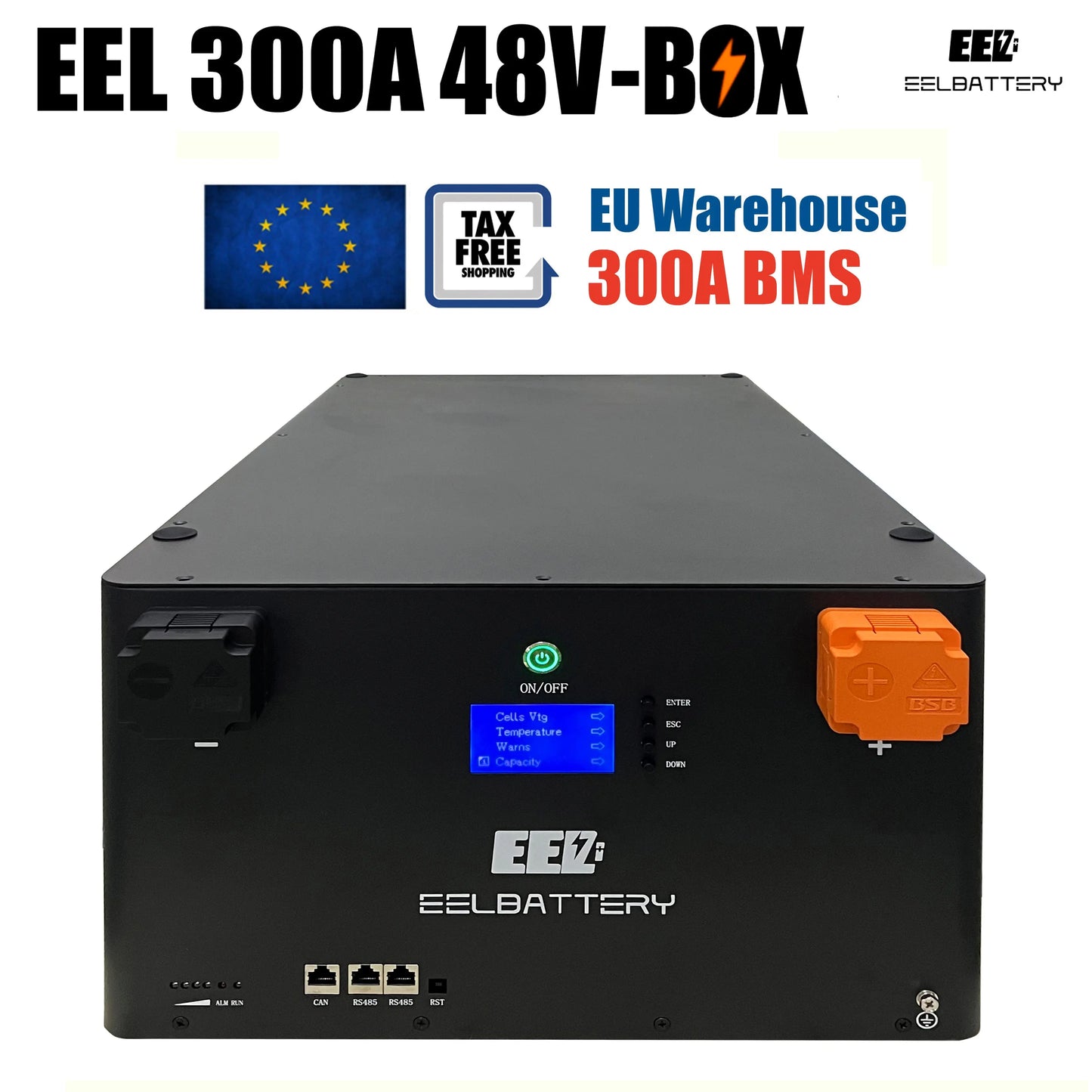 EEL 48V 16S Battery DIY Kit Box with 300A Seplos V4.0 Bluetooth BMS for Energy Storage EU Shipping EEL BATTERY