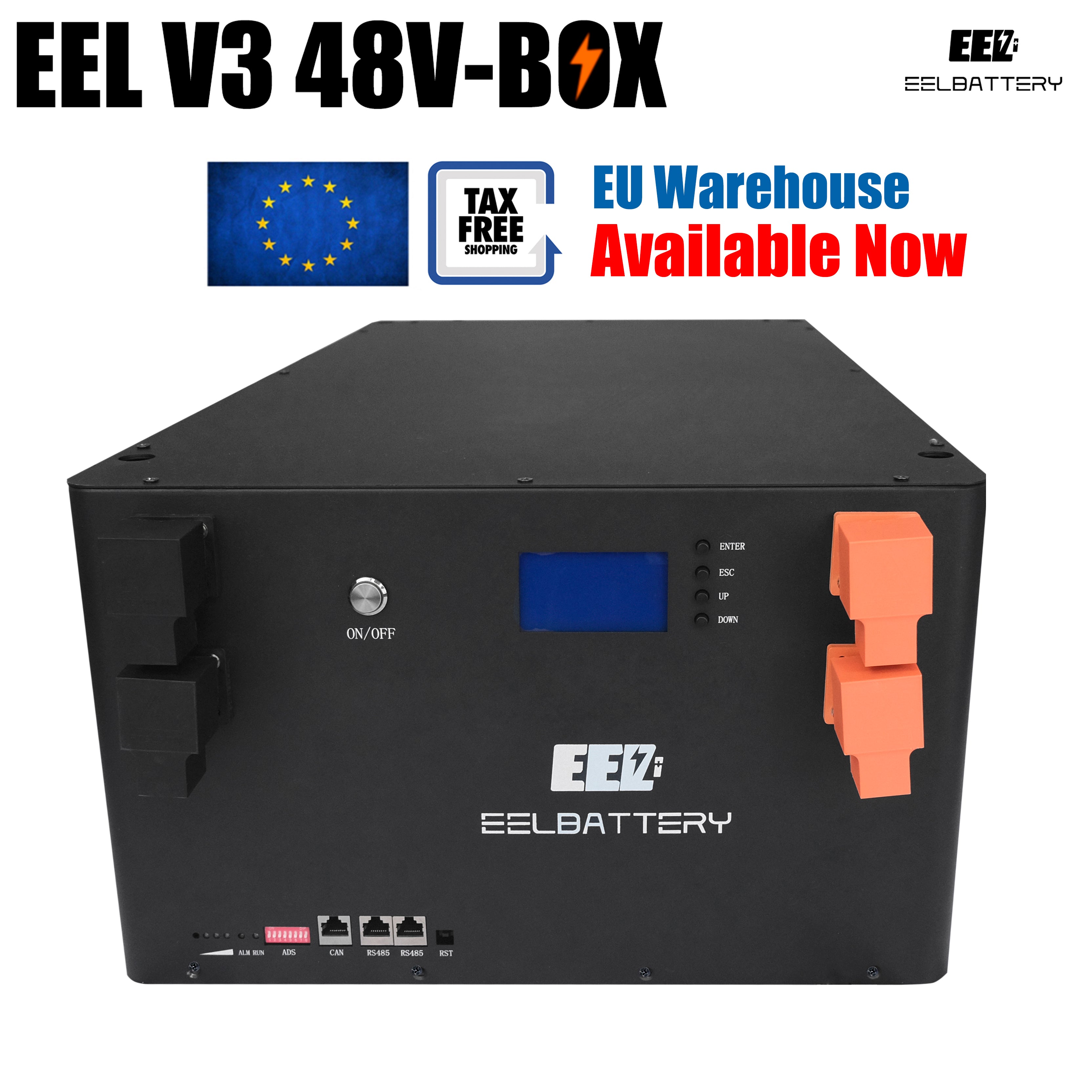 EEL48V16SV3DIYBatteryServerRackBoxKitswithBluetoothBMS4AActiveBalanceEnergyStorageStackableEUShipping