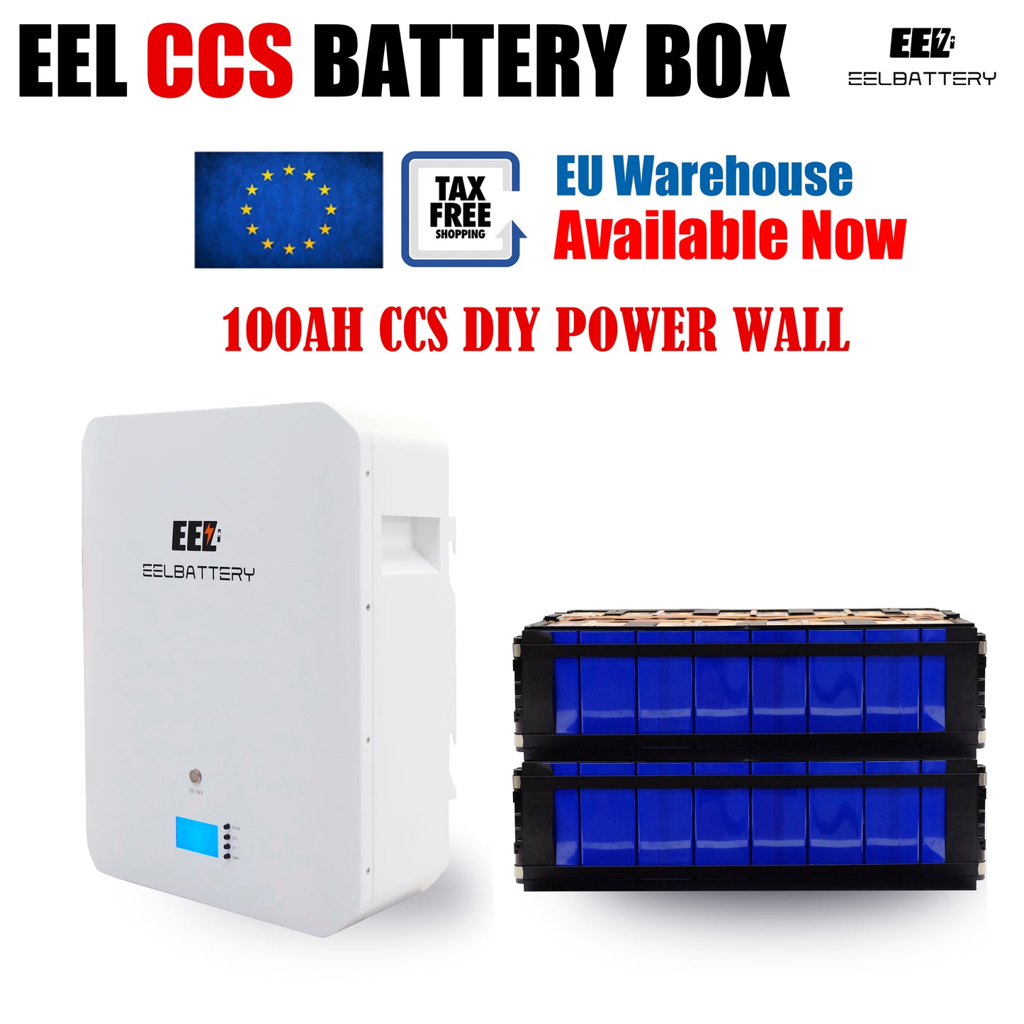 51.2v 5Kwh/15kwh LiFePO4 CCS DIY Battery Pack ESS Auto-Class Home Power Solar Energy Storage System EU Stock EEL BATTERY