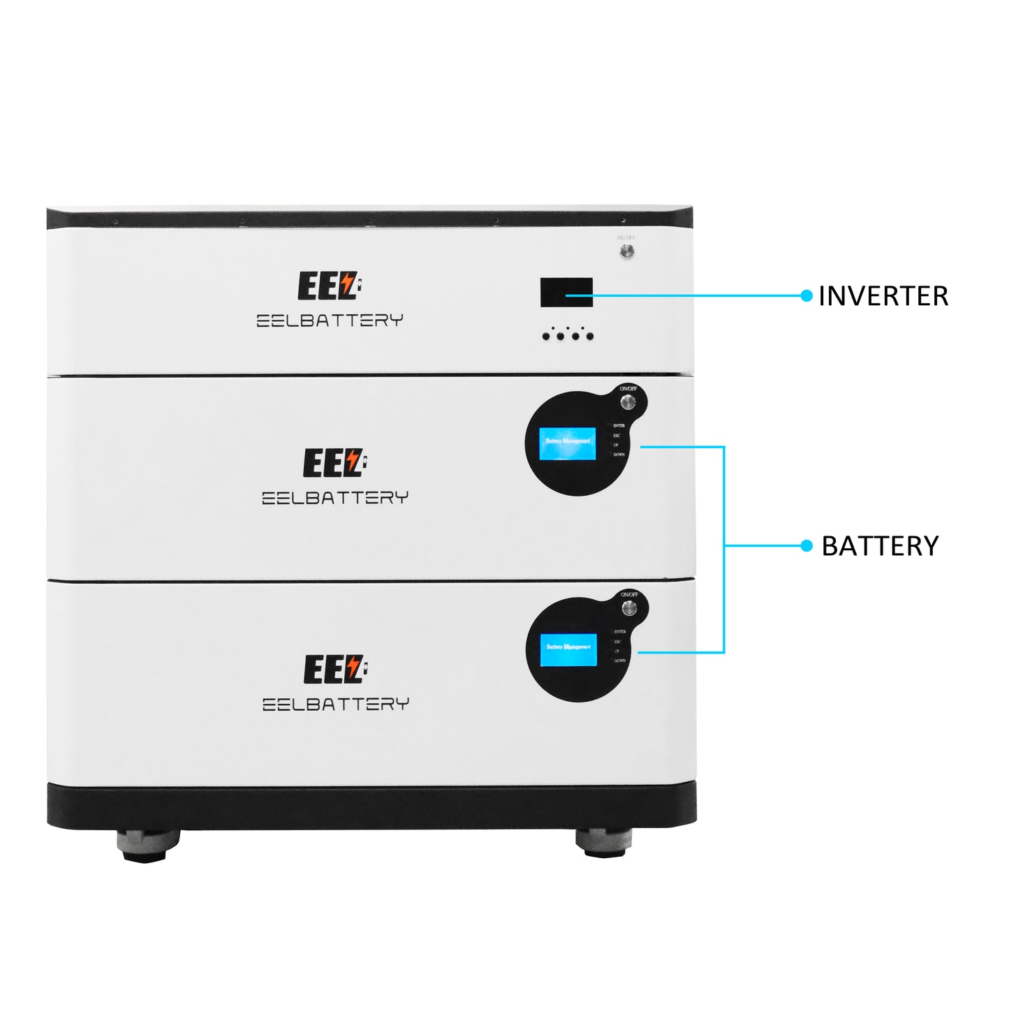 EEL 48-V-Batterie, 30 kWh, CCS-Modul-Box-Kits mit 10-kW-Wechselrichter, Energiespeicher für Zuhause, All-in-One