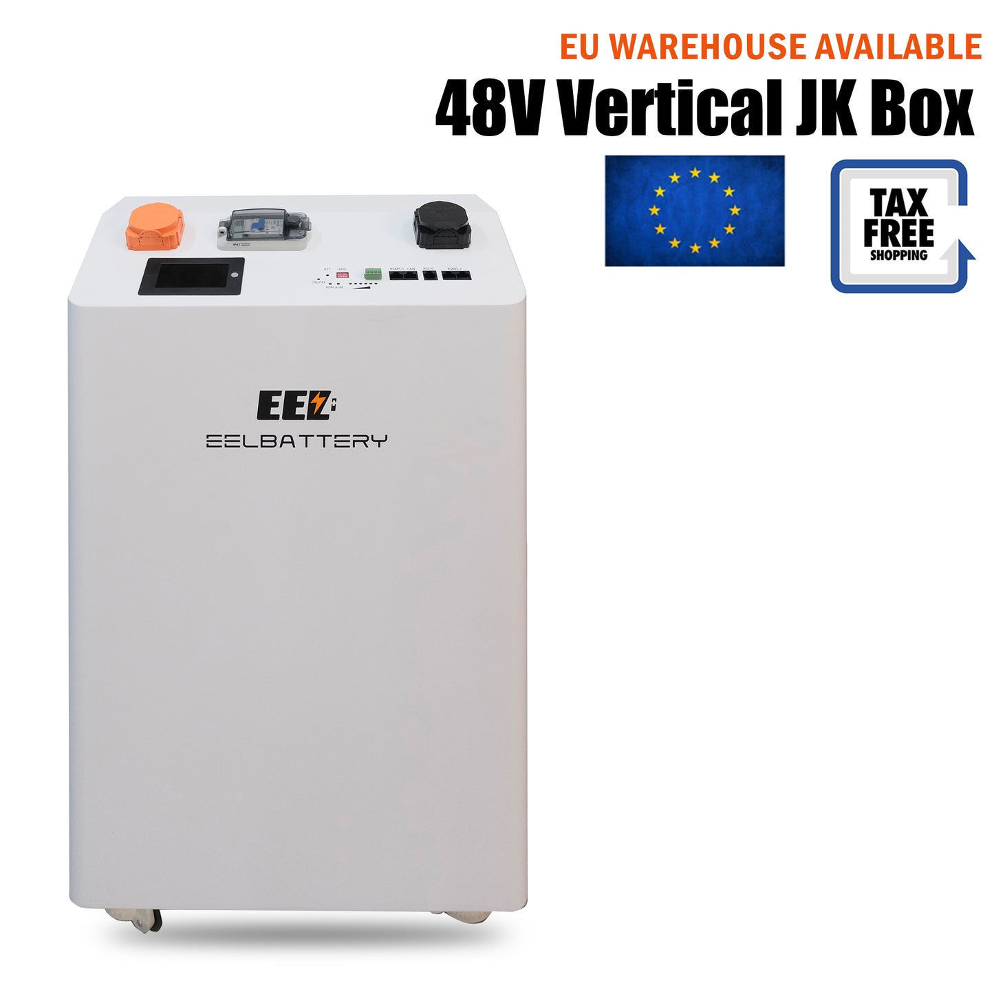 EEL 48V 16S DIY 280 Vertical DIY Battery Box Kits with JK Inverter BMS and Wheels EU Stock