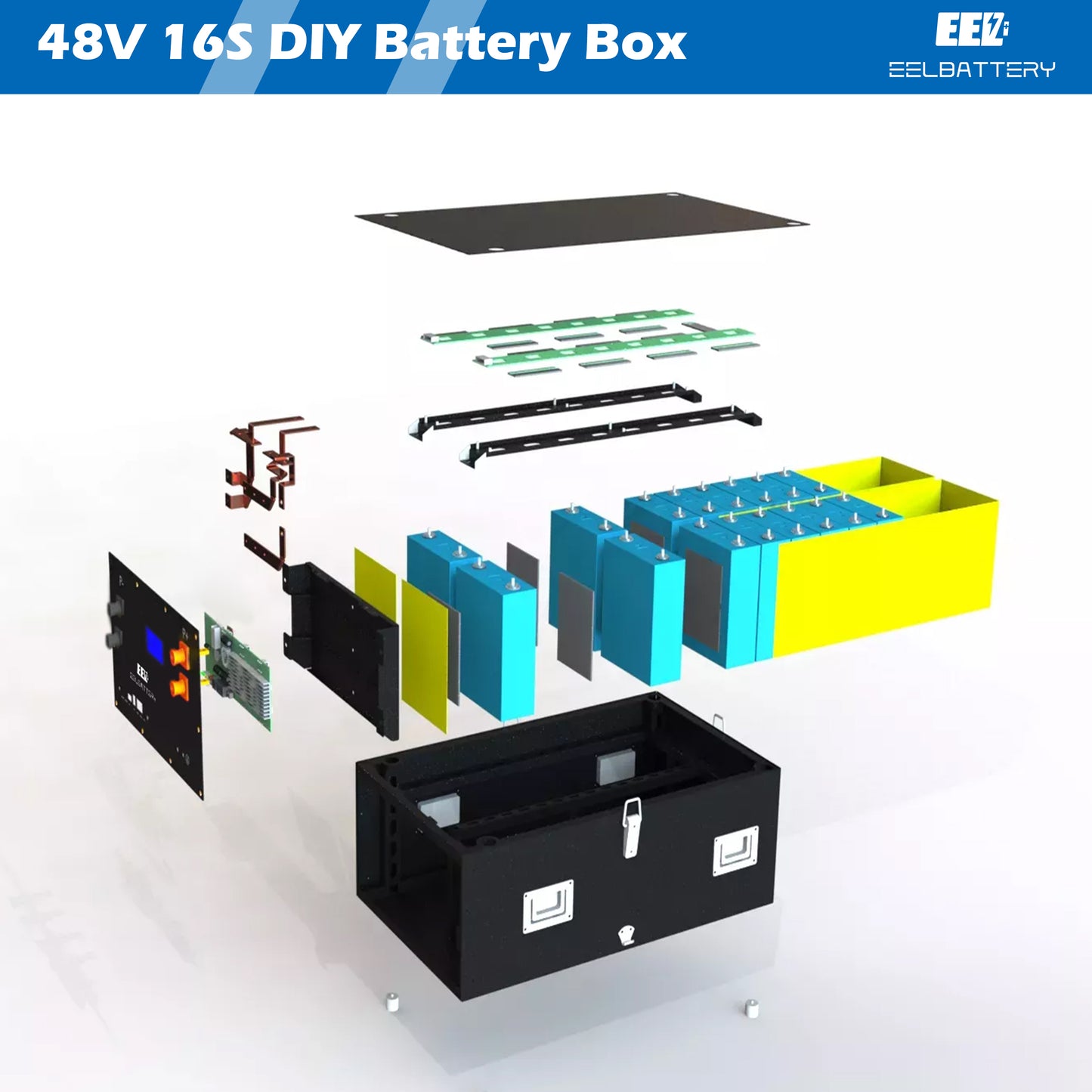 51.2v 15Kwh EEL Server Rack LiFePO4 Battery Pack Home Power Solar Energy Storage System EEL BATTERY