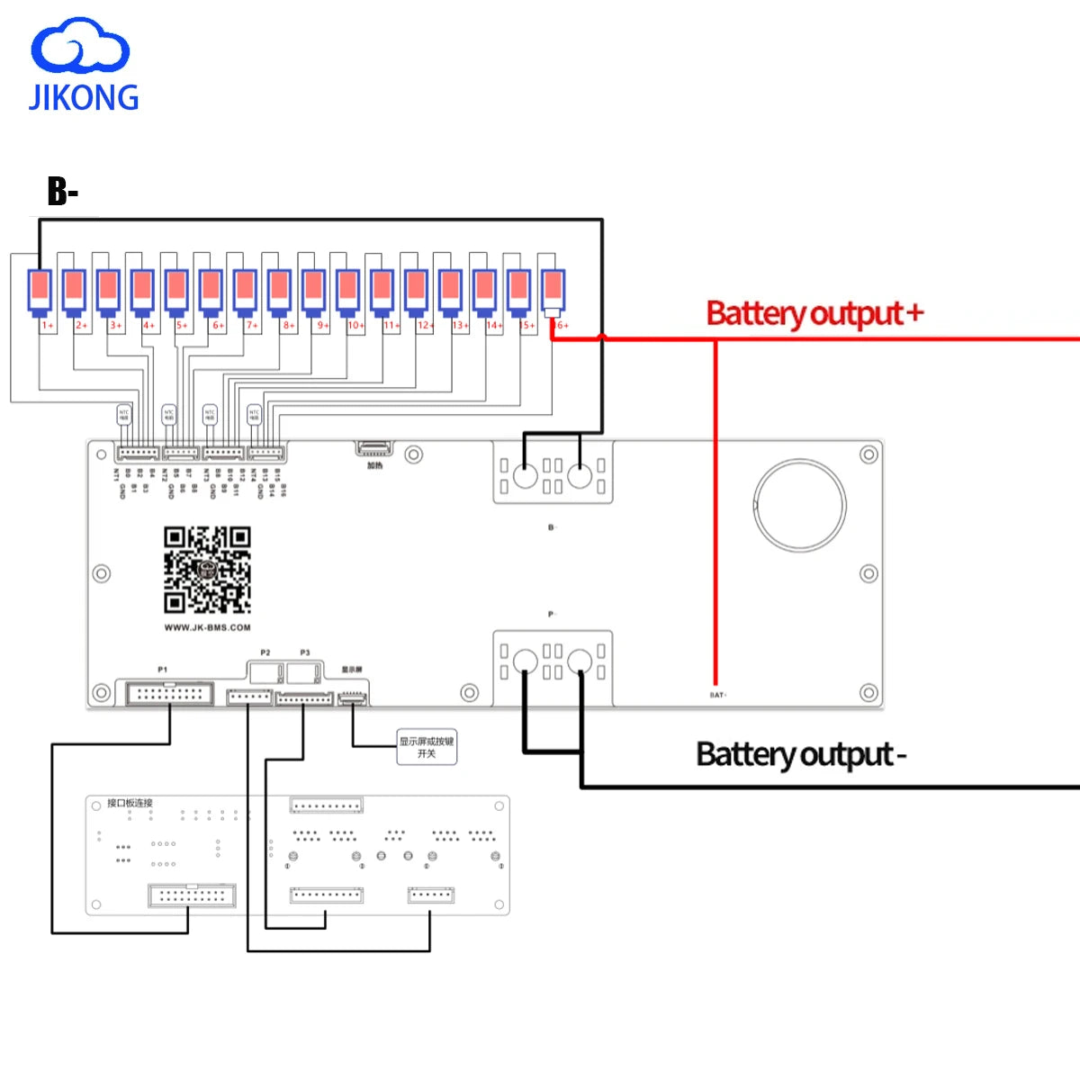 JK 200A 16S 48V CAN/RS485 Lifepo4 Battery 2A Active Balance JK Inverter BMS Protection Board EEL BATTERY