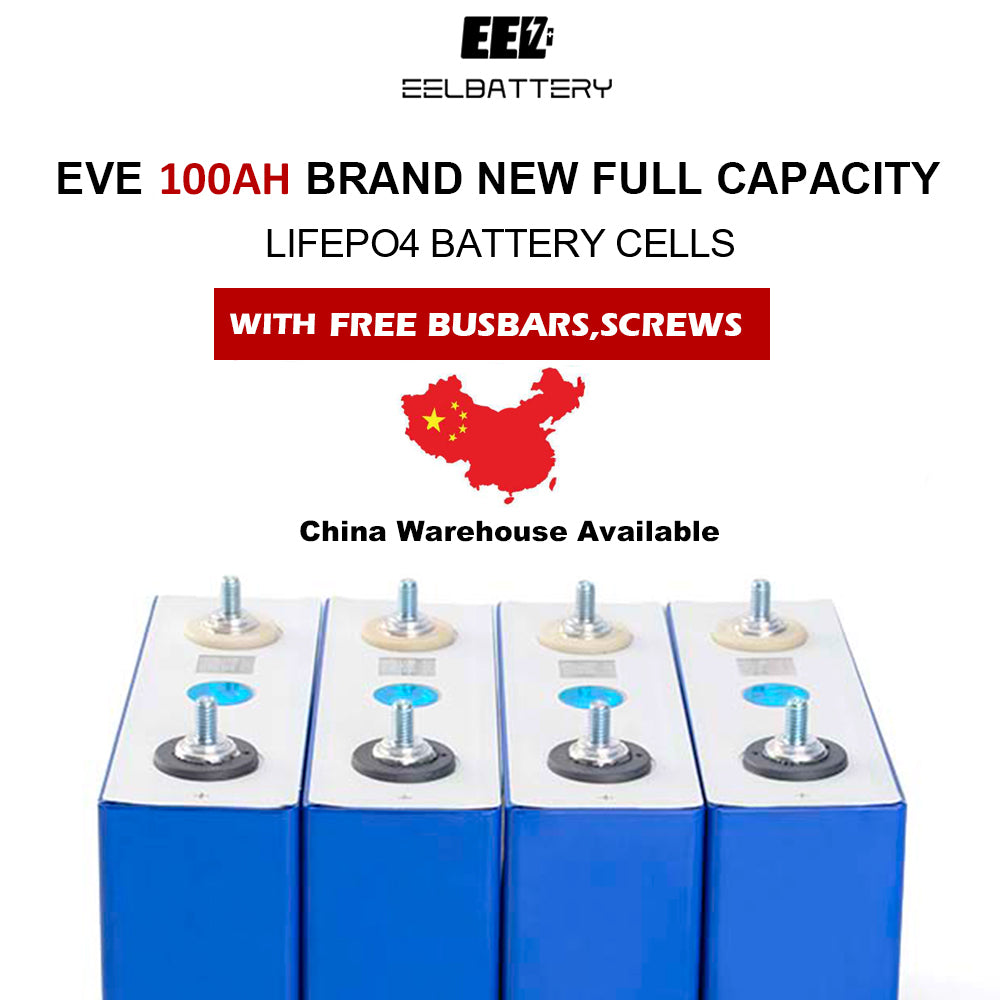 4PCS Grade A EVE 3.2v 105Ah Grade A Genuine Lifepo4 Battery Cells China Stock EEL BATTERY