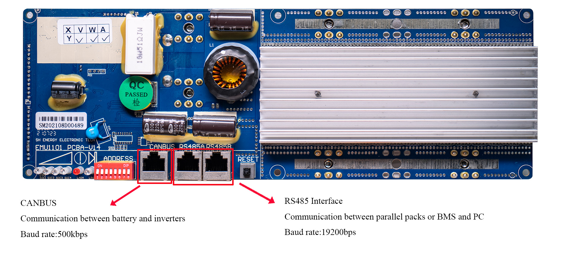 100A 150A 200A 8S 16S 24V 48V CAN/RS485 Lifepo4 Battery Seplos BMS Protection Board EEL BATTERY