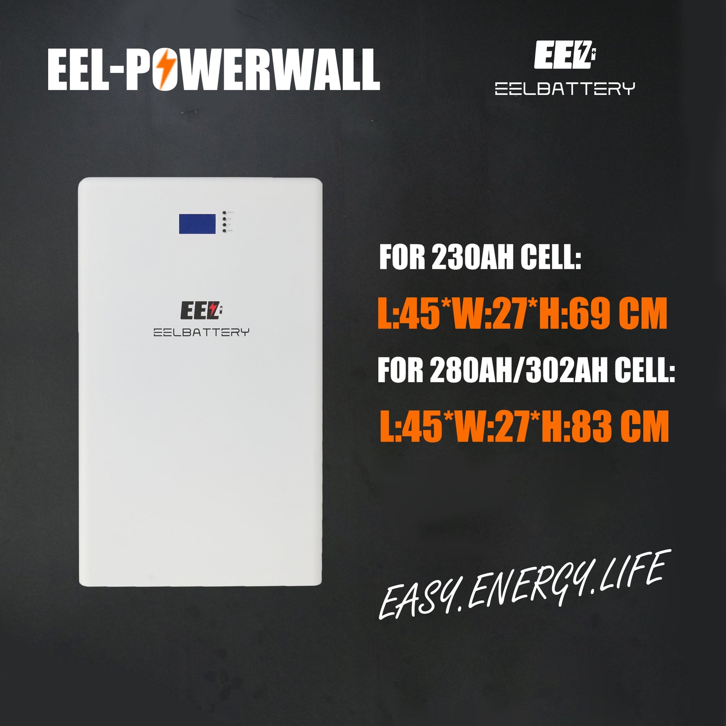 48V 16S DIY Power Wall Mount Kits Built-in Smart Bluetooth BMS Vertical Box 15kwh Home Energy Storage EEL BATTERY