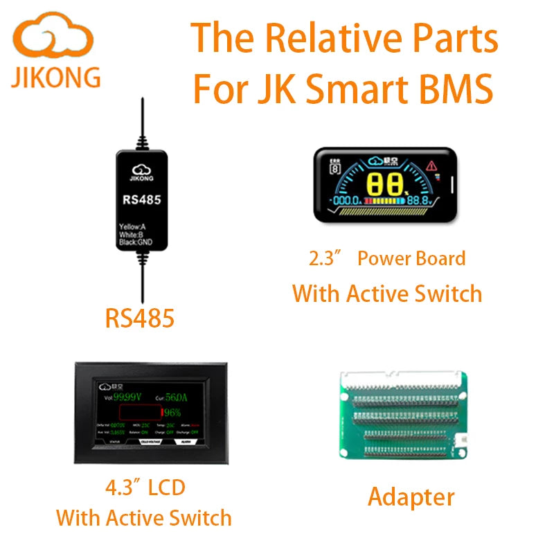 JK Lifepo4 Battery BMS RS485 CAN Module,LCD Display Adapter JK BMS Charger Accessories EEL BATTERY