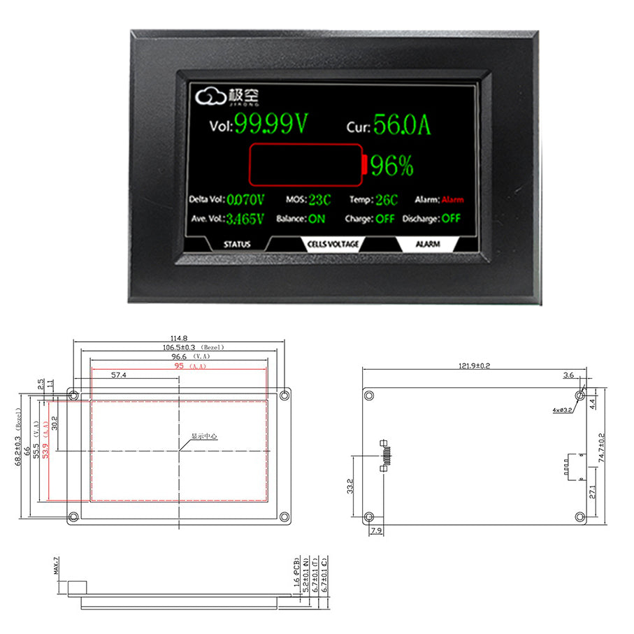 JK Lifepo4 Battery BMS RS485 CAN Module,LCD Display Adapter JK BMS Charger Accessories EEL BATTERY