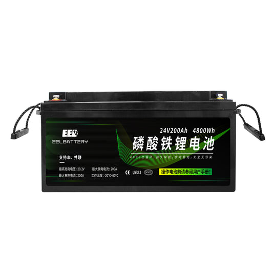 EEL 24V 200Ah Pre-assembled LiFePO4 Lithium Ion Built-in Bluetooth BMS Battery Pack