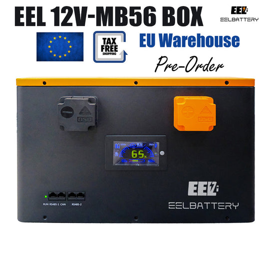 EU Stock-12V DIY Case MB56 LiFePO4 Battery Box with JK 200A Active Balance Smart BMS EEL BATTERY