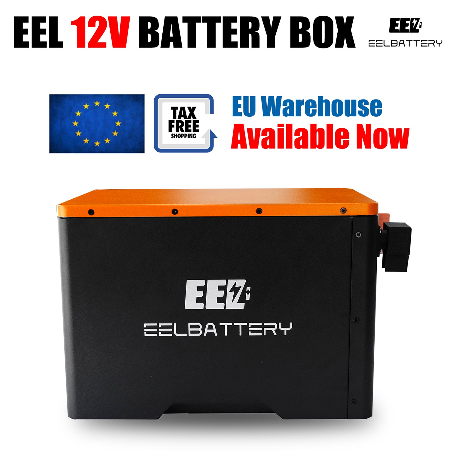 12V DIY Case LiFePO4 Battery Box with JK 200A Active Balance BMS,250A Fuse for Solar Power EU Stock - EEL BATTERY