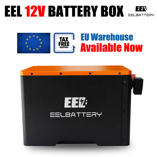 12V LiFePO4 Battery V2 DIY Case with JK 200A Active Balance BMS,250A Fuse for Solar Power EU Stock