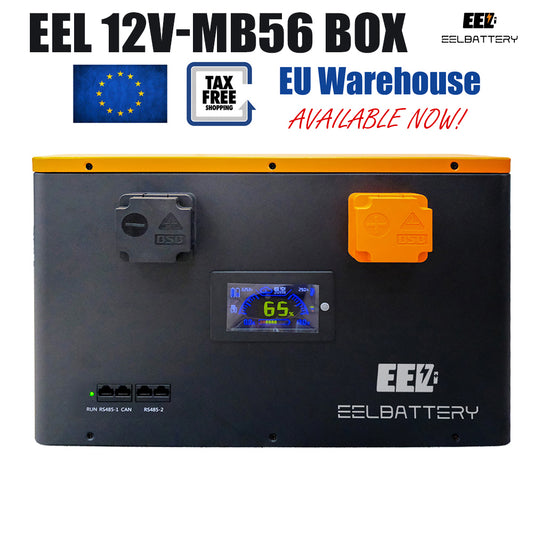 EU Stock-12V EVE MB56 LiFePO4 DIY Battery Box with JK 300A B2A8S30PHCR Active Balance BMS