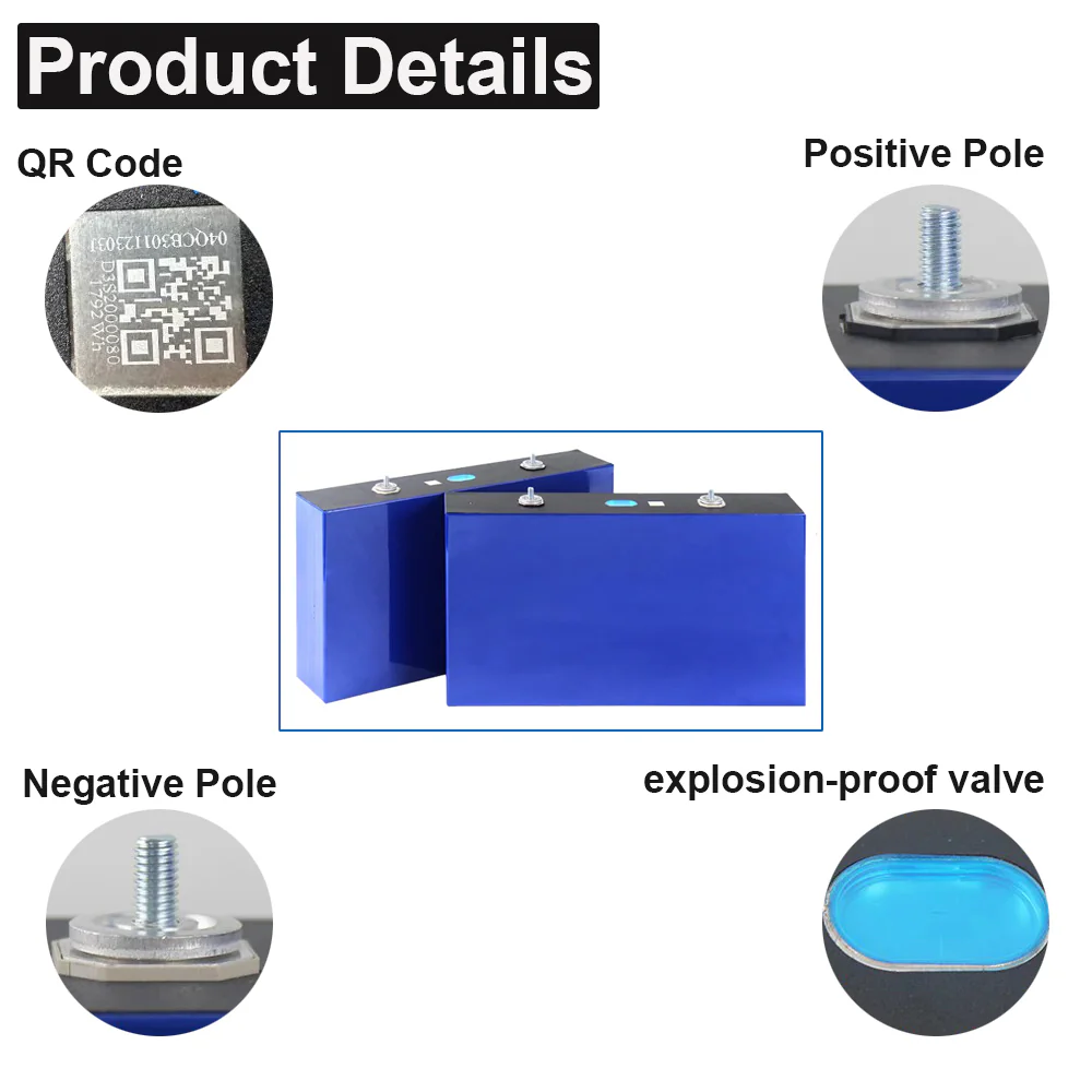 EU Stock-3.2V 628Ah EVE MB56 with M8 Studs Grade A LiFePO4 Battery Cells Free Shipping& Free Tax& With Cells Pre-sale EEL BATTERY