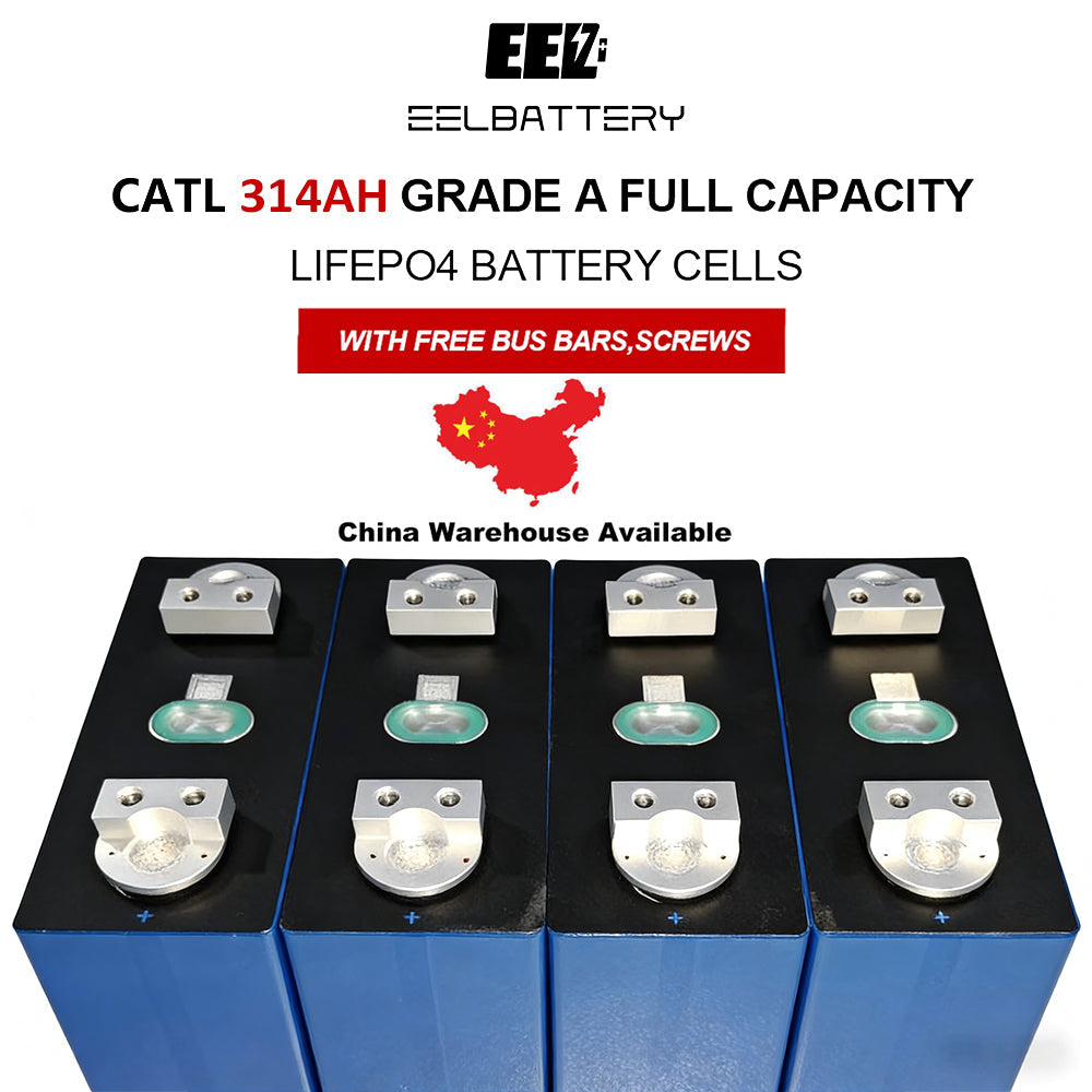 4PCS 3.2V CATL 314Ah Grade A Lifepo4 Battery Cells Rechargeable for EV Solar Energy Free Shipping & Free Tax & With Cells China Shipping CATL