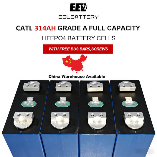 4PCS 3.2V CATL 314Ah Grade A Lifepo4 Battery Cells Rechargeable for EV Solar Energy Free Shipping & Free Tax & With Cells China Shipping CATL