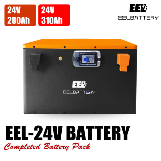 24V Battery Pack Lifepo4 with JK 200A Active Balance BMS for Solar Power,Golf Cart,RV,EV - EEL BATTERY