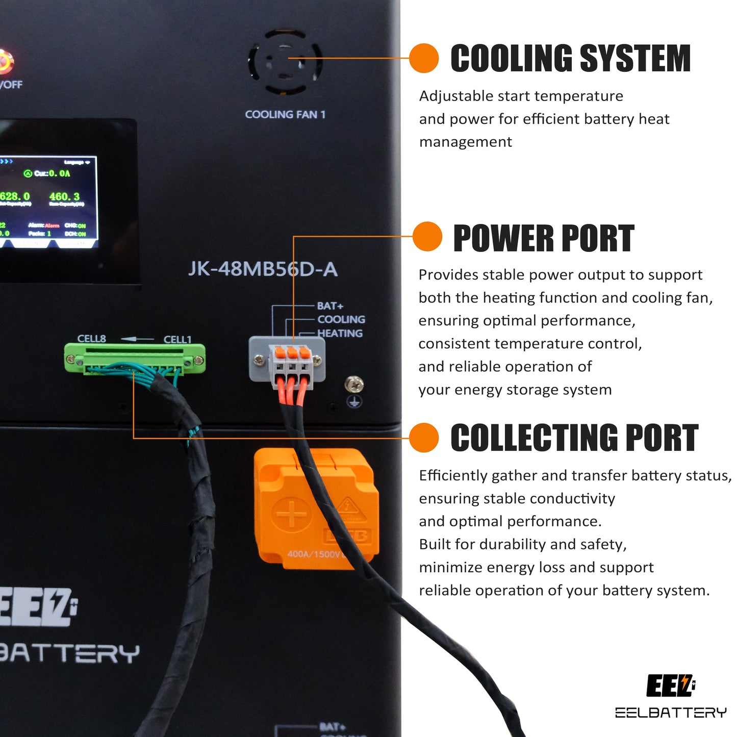 EEL 32kwh 51.2V 16S 628Ah EVE MB56 Battery Box DIY Kits with 300A JK V19 BMS Lifepo4 Cell Lithium Battery EEL BATTERY