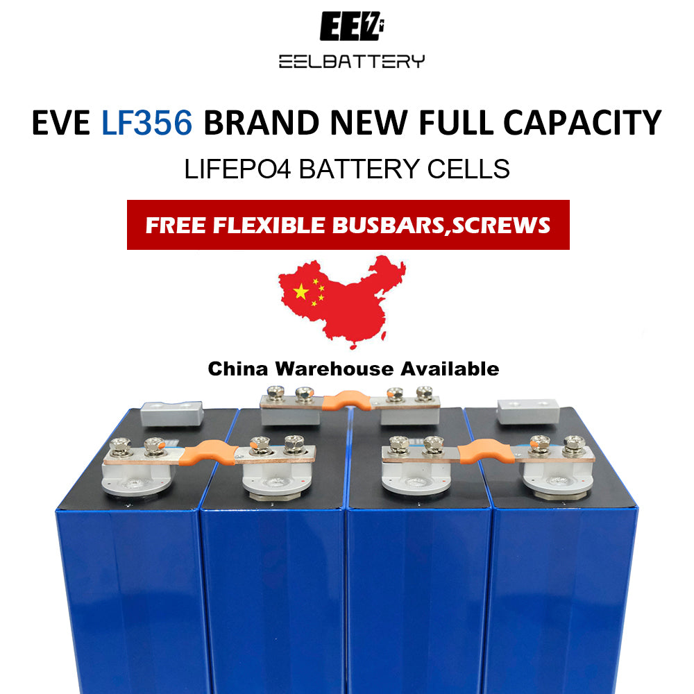4PCS 3.2V EVE LF356L HSEV Grade A Double hole Studs LiFePO4 Battery Cells Full Capacity China Shipping