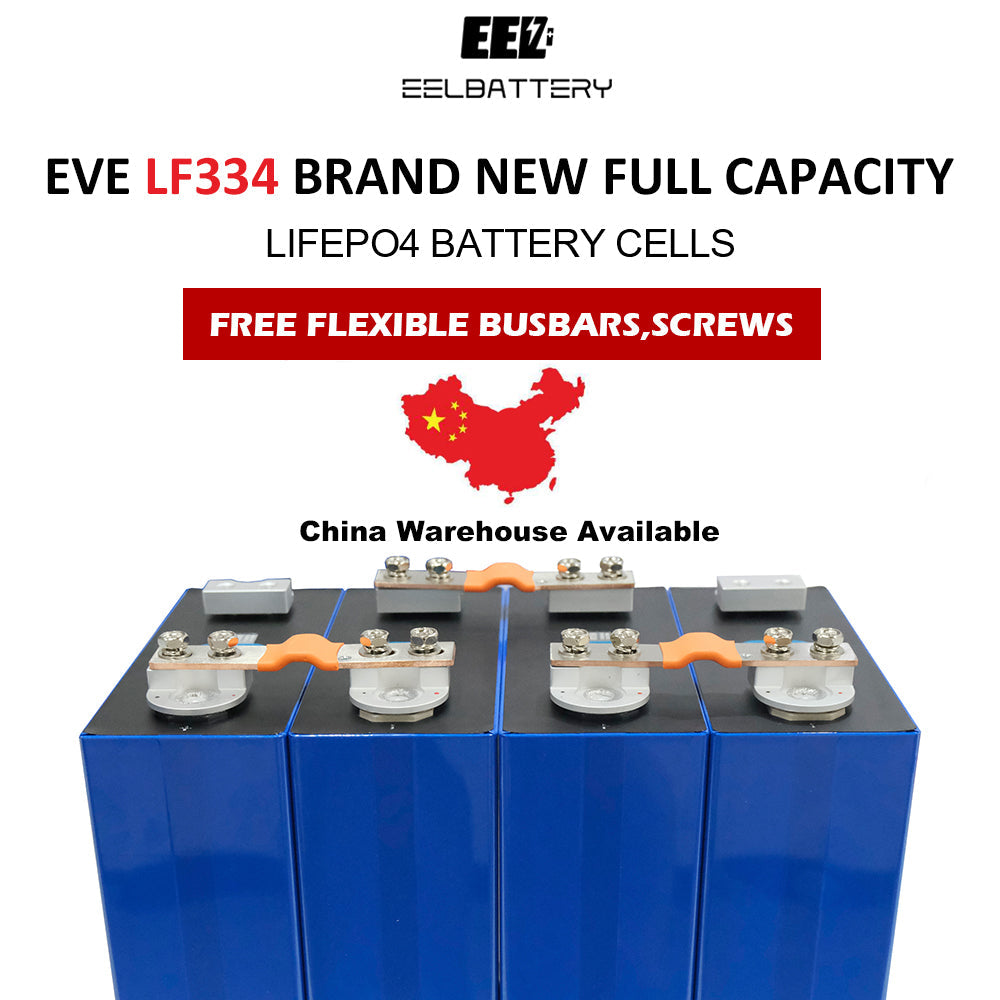 4PCS 3.2V EVE LF334 HSEV LiFePO4 Battery Cells Full Capacity China Shipping EEL BATTERY
