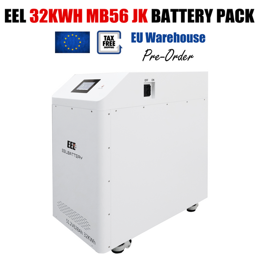 EU Stock-EEL 32kwh 51.2V 16S 628Ah EVE MB56 Battery Box DIY Vertical Kits with 300A JK V19 BMS pre-sale EEL BATTERY