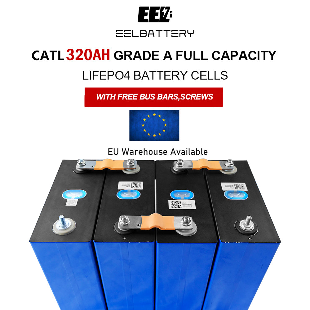 EU Stock-4PCS 3.2V CATL 314Ah Grade A Lifepo4 Battery Cells Rechargeable for EV Solar Energy Free Shipping & Free Tax & With Cells