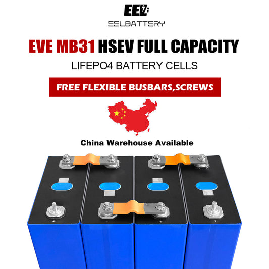 4PCS 3.2V EVE 314Ah MB31 HSEV LiFePO4 Battery Cells Full Capacity China Shipping