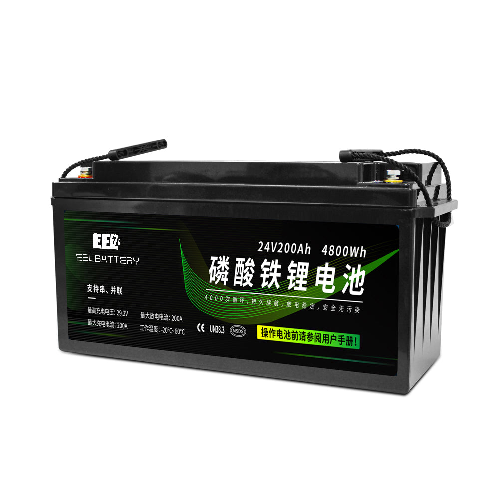 EEL 24V 200Ah Pre-assembled LiFePO4 Lithium Ion Built-in Bluetooth BMS –  EEL BATTERY