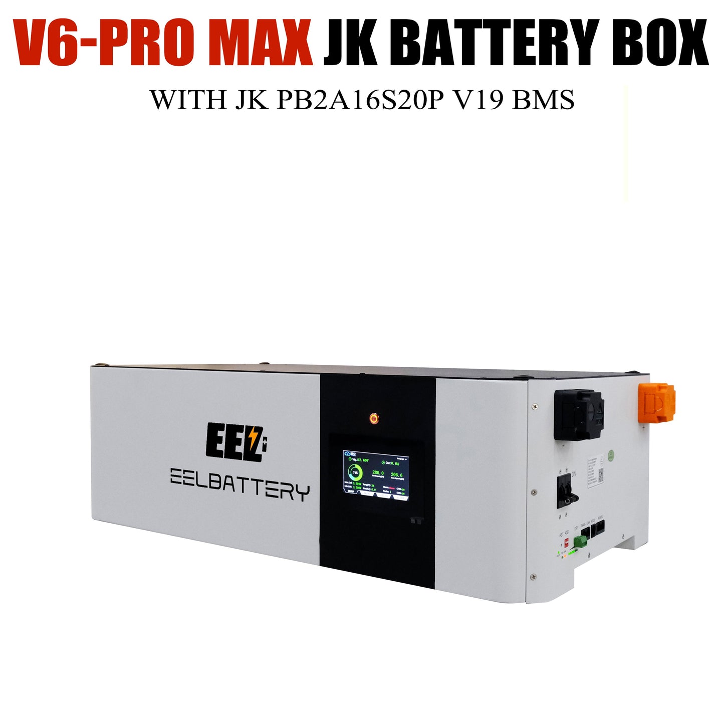 EEL 48V 16S V6-Pro MAX Battery Stackable Box DIY Kits with 200A V19 Inverter BMS Energy Storage System Free Shipping & Free Tax EEL BATTERY