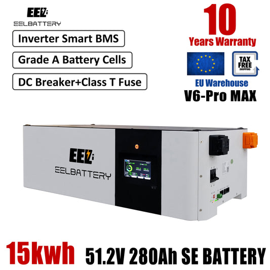 EU Stock-51.2v 17kwh EEL Server Rack Assembled LiFePO4 Battery Pack with JK BMS Home Power Solar Energy Storage System EEL BATTERY