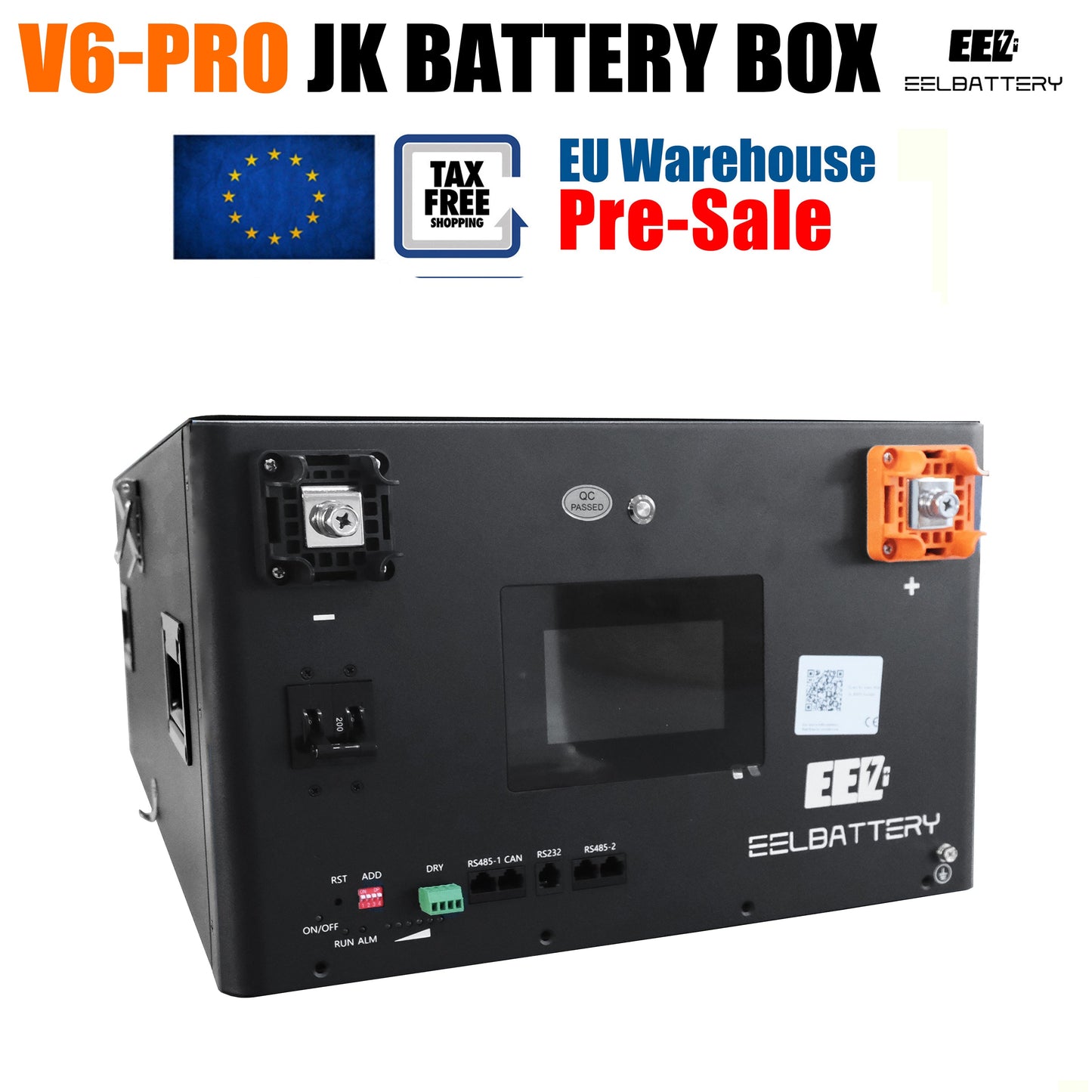 EU Stock-EEL 48V 16S V6-Pro JK Battery Stackable Box DIY Kits with 200A JK V19 BMS Energy Storage System Pre-sale Free Shipping & Free Tax & With Cells EEL BATTERY