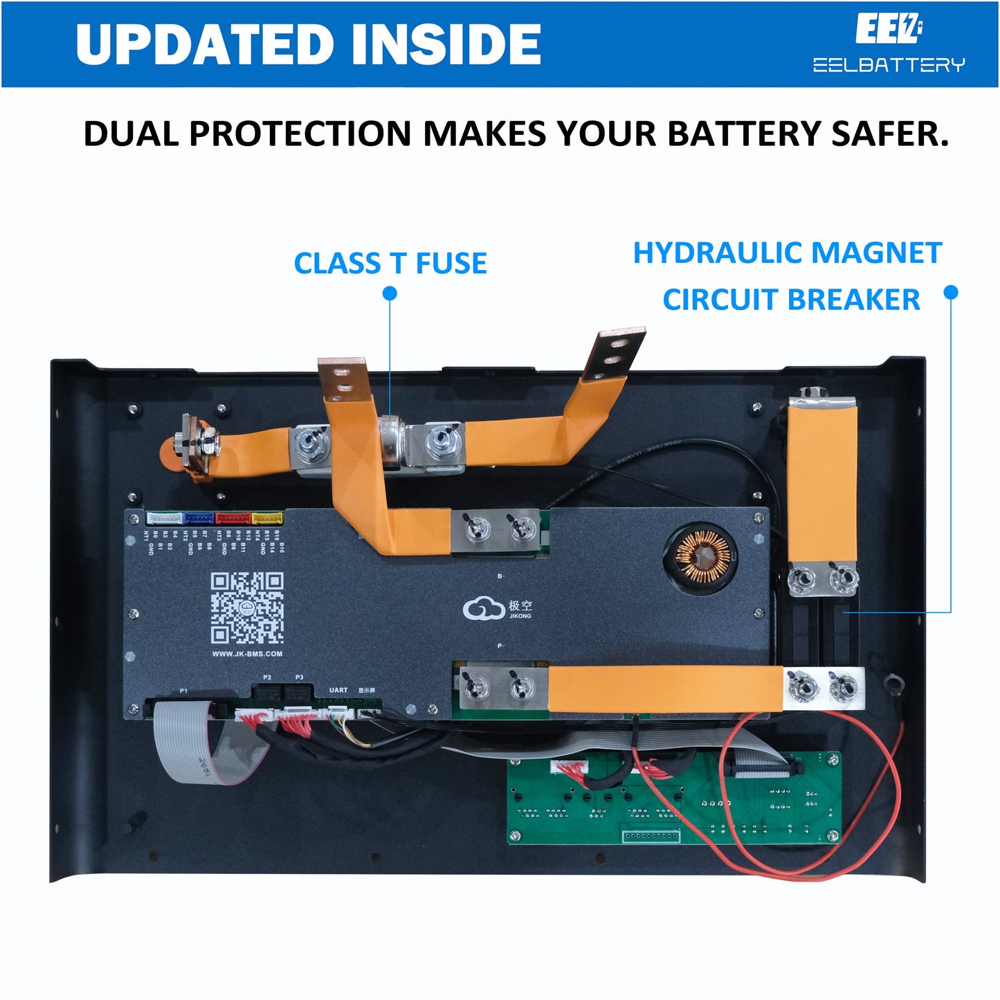 EEL 48V 16S V6-JK Battery Stackable Box DIY Kits with 200A JK V19 BMS Energy Storage System EEL BATTERY