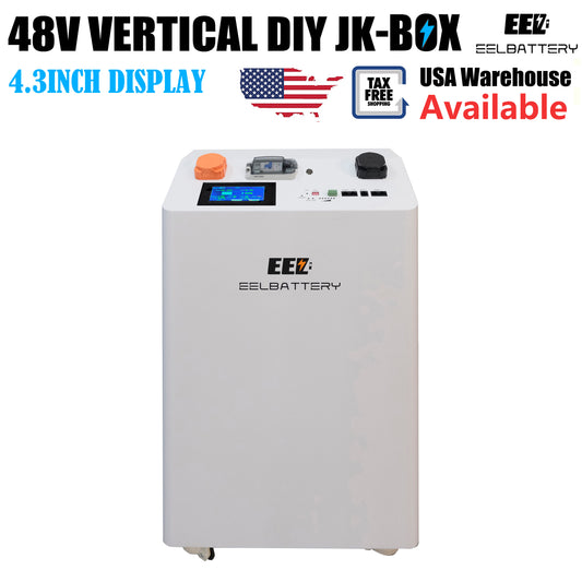 EEL 48V 16S DIY Vertical V19 JK Box DIY Battery Kits with JK Inverter BMS and Wheels USA Stock Pre-sale