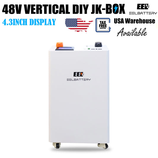 EEL 48V 16S DIY Vertical V19 JK Box DIY Battery Kits with JK Inverter BMS and Wheels USA Stock Pre-sale EEL BATTERY