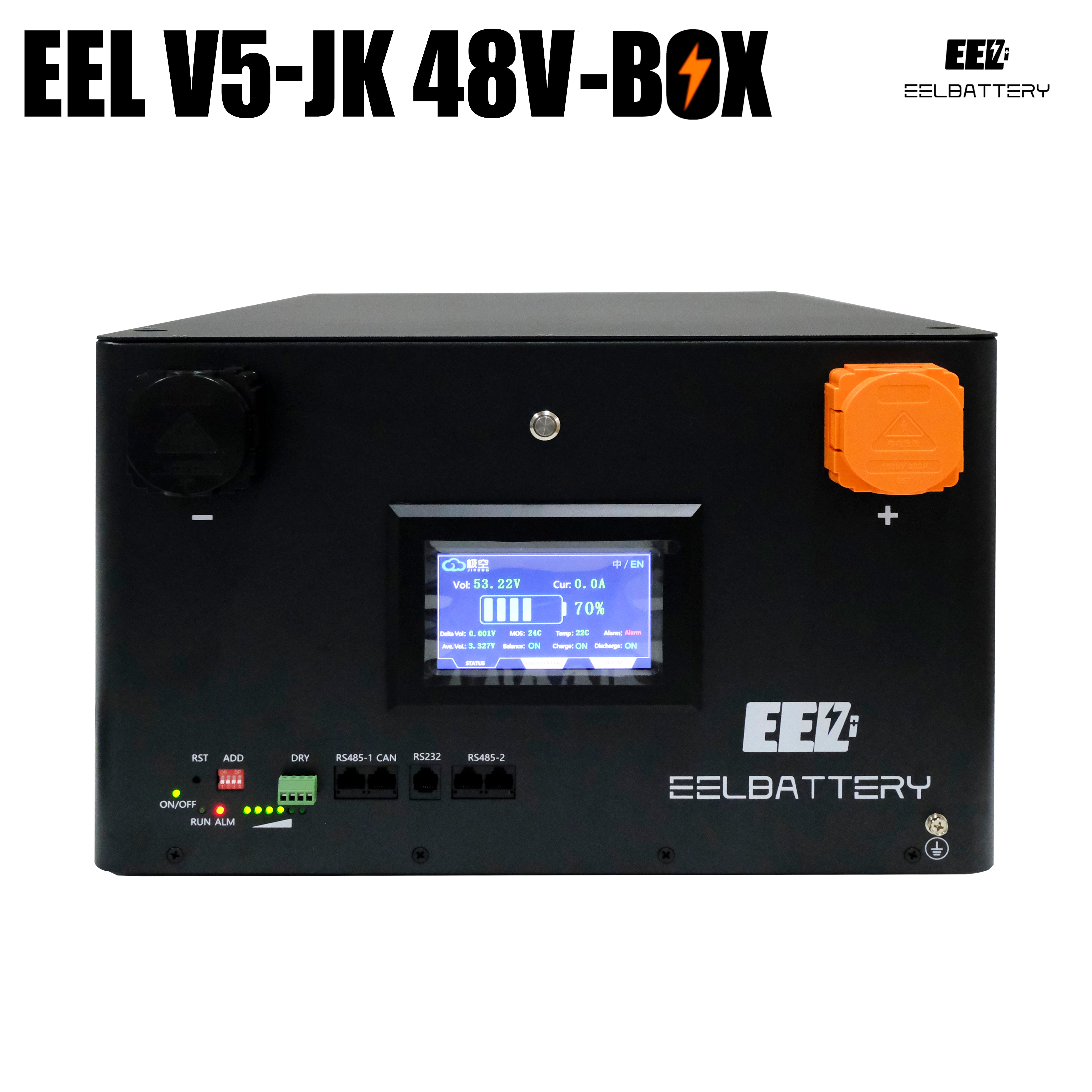 48V Server Rack JK BMS V5 Battery BOX DIY Kit with 200A BMS 2A Active ...