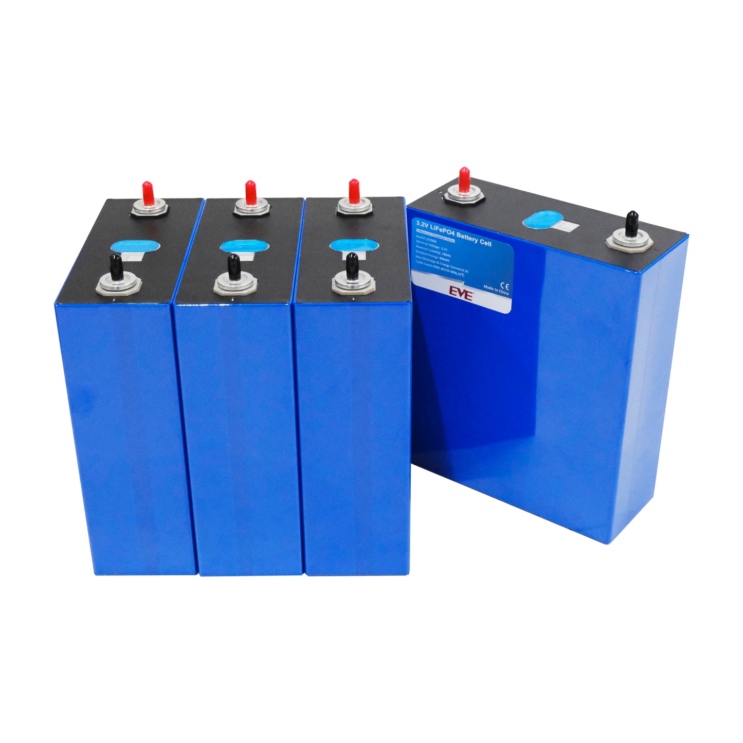 4PCS 3.2V Grade A EVE 280Ah lf280k V3 LiFePO4 Battery Cells for DIY Solar China Shipping