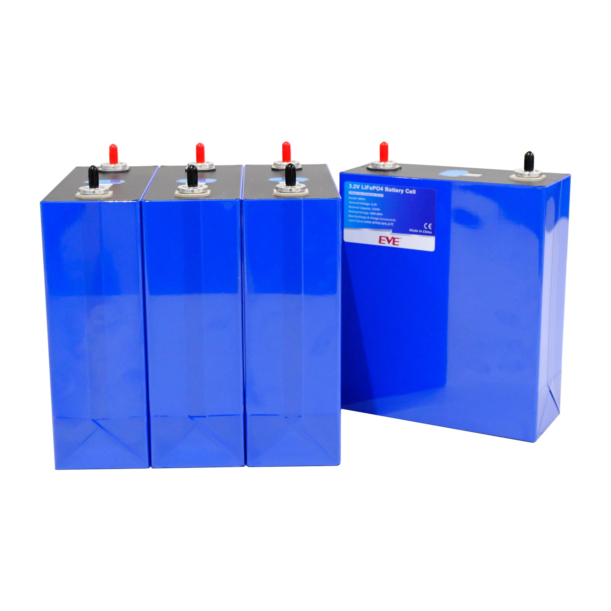 EU Stock-4PCS 3.2V EVE 330Ah MB31 HSEV Grade A M6 Studs LiFePO4 Battery Cells Full Capacity Brand New 8000 Cycles EEL BATTERY