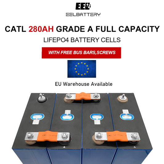 4PCS CATL280 3.2V Grade A Lifepo4 Battery Cells with Flexible Busbars for Solar Energy Storage EU Stock