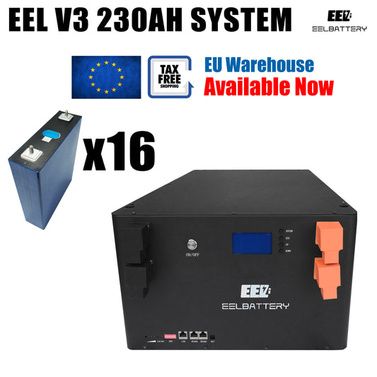 EVE 12Kwh 230Ah Grade A LiFePO4 Battery Box with Cells for DIY Solar Energy Storage EU Stock