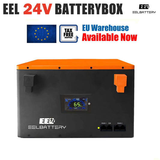 EU Stock-24V DIY Case LiFePO4 Battery Box with JK 200A Active Balance Smart BMS for Golf Cart,RV,Camper Yacht Pre-sale