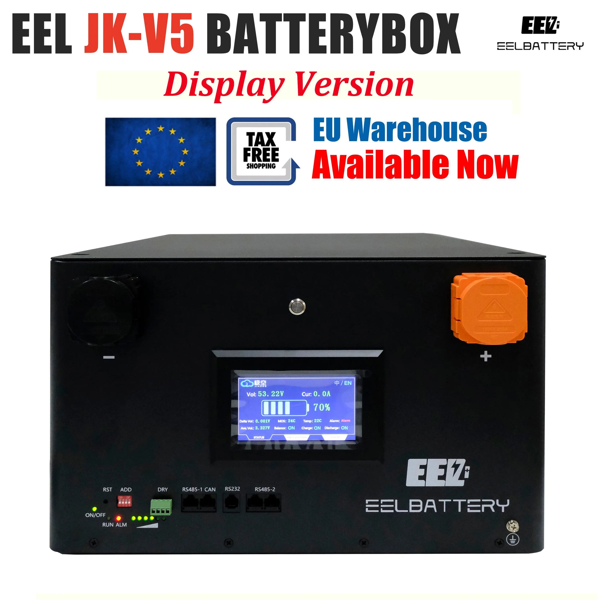 EEL 48V 16S Server Rack Battery V5-JK Box DIY Stackable Kits with JK V19 BMS Box Energy Storage EU Stock EEL BATTERY